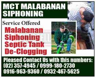 mct malabanan septic tank siphoning services
