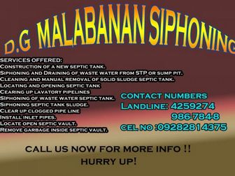 D.g Malabanan Siphoning Excavation Services